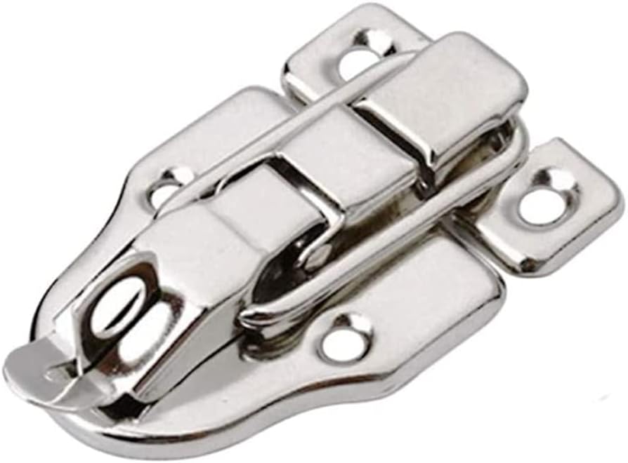 Wood Box Toolbox Cabinet Metal Spring Loaded Latches Catch Toggle Hasp (Pack of 4)