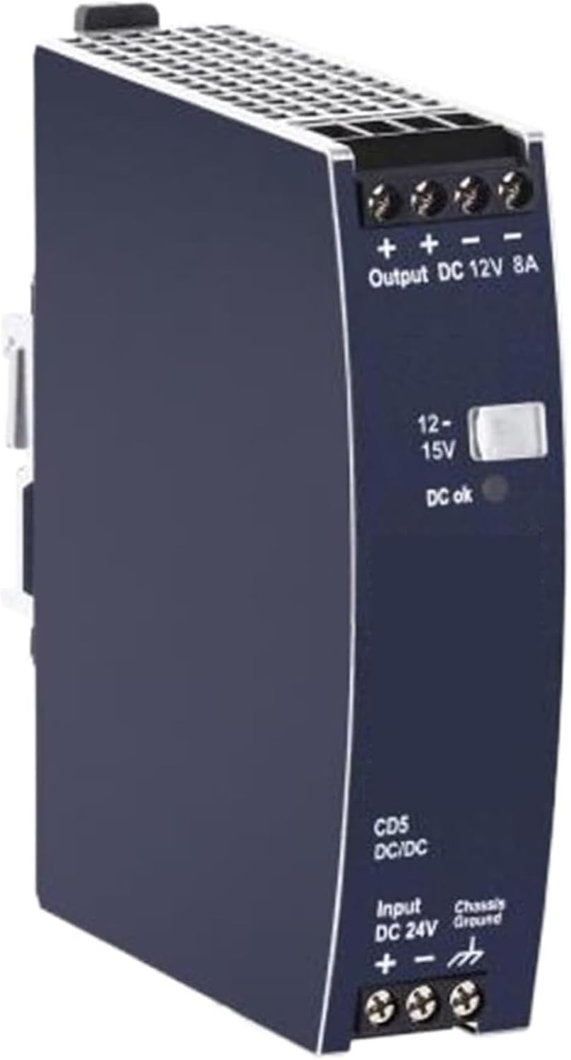 DC/DC Converter CD5.121 DIN Rail 12V, 8A, 96W for Industrial Automation, Machinery Engineering