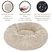 Donut Dog Bed - Premium Comfort for Anxiety Relief - Fluffy & Calming Design with Ultra-Plush Support | Cozy Round Dog Bed with Super Soft Circle Style (Beige, Small)