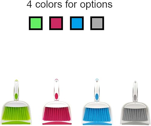 Miniatura 6 de Juego de mini escoba y recogedor, mini batidor para escritorio, limpieza, oficina, cocina, nido de mascotas, etc., juego de mini recogedor de