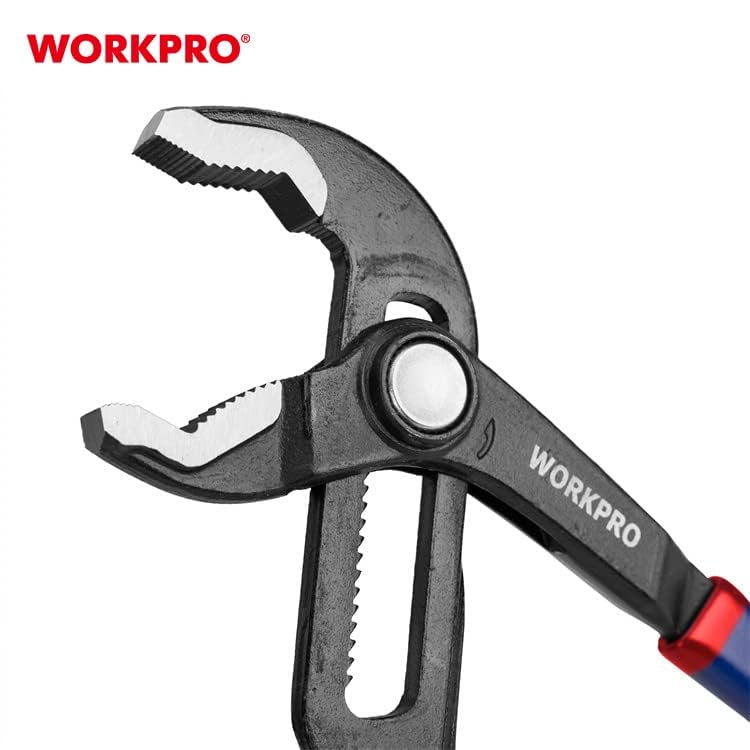 WORKPRO WP231087 Profesyonel Ayarlı Düğmeli Fort Pense, 250mm, CR-V Çelik, Kauçuk Saplı