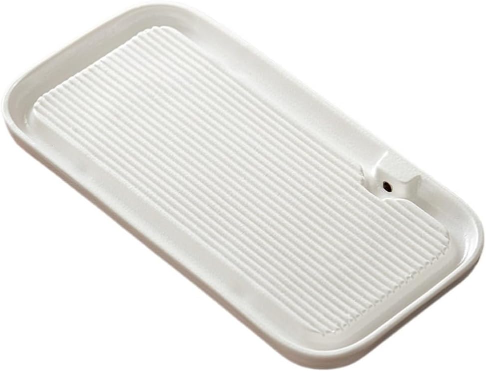 Tea Tray Ceramic Dry Brew Tea Tray Rectangular Mini Teapot Tray Home Simple Tea Set Living Room Kung Fu Tea Tray Tea Trays(A)