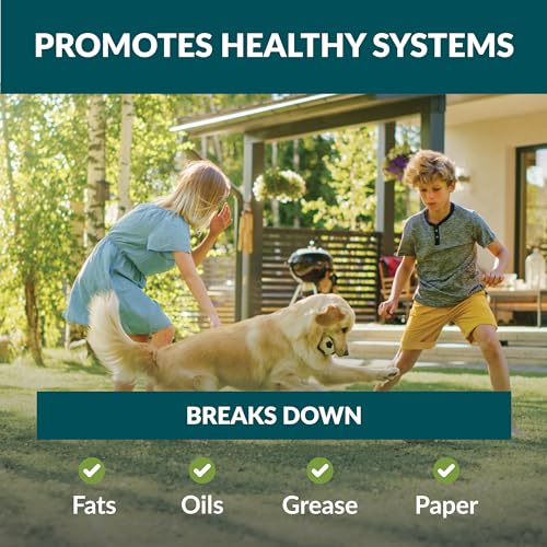 Unique Septic System Digester - 16 Monthly Treatments- Helps Prevent Sewage Back-Ups, Clogs, Odors - For Household Use, 128 oz. (1 gallon)