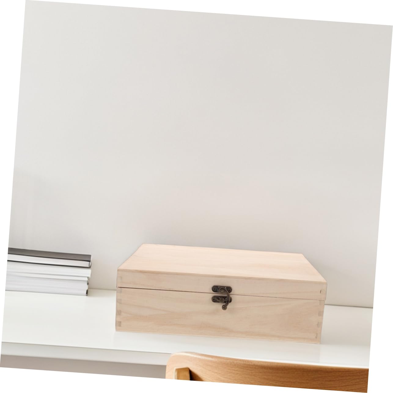Toddmomy Große Schmuckschatulle, 2 Stück, Abschließbar, Beige