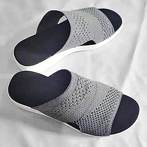 Pbnbp Casual Women Slide Sandals Comfort Orthotic Arch Support Slippers Soft Lightweight Flat Sandals Woven Upper Open Toe Backless Fashion Shoes Trendy Sandalias thumb #1