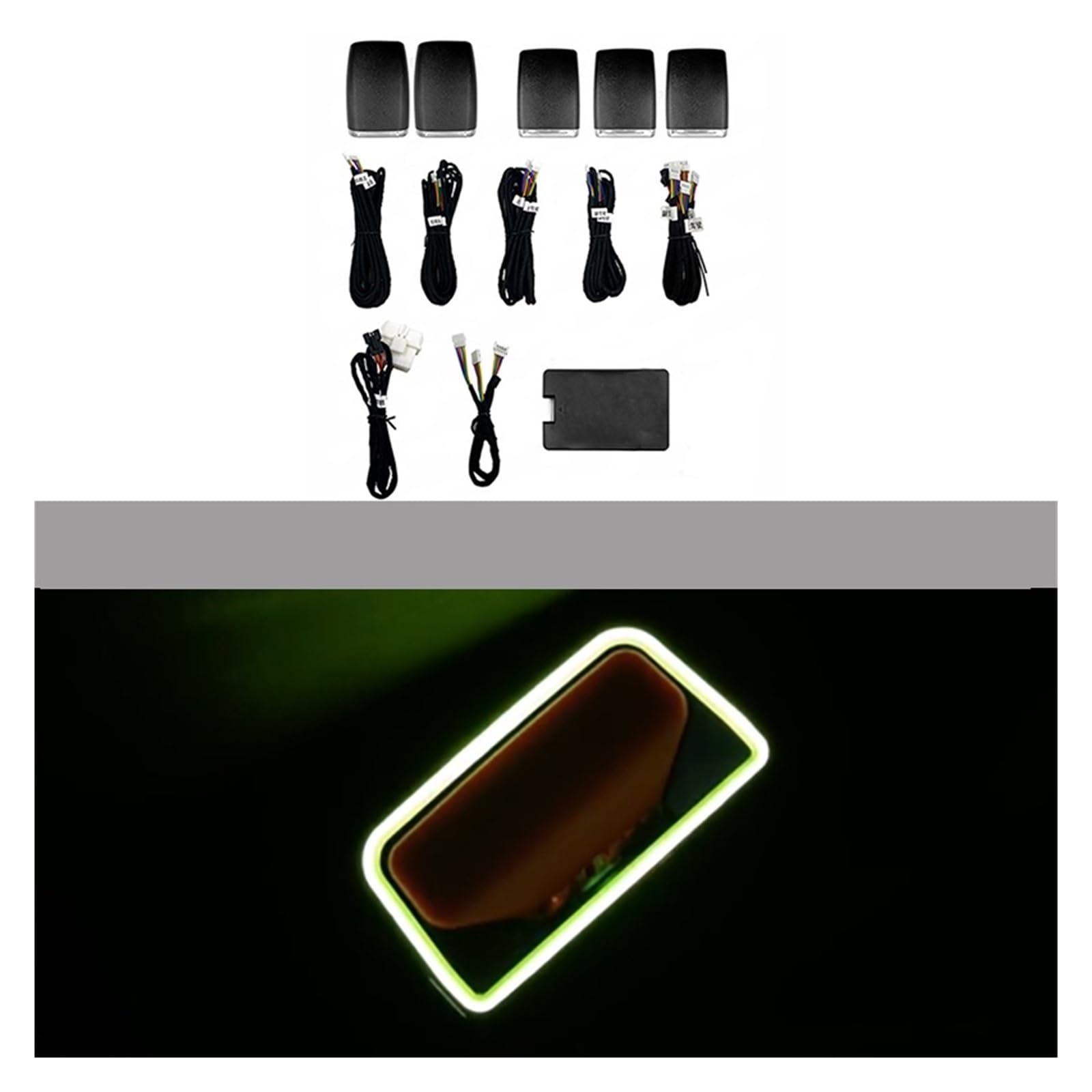 Seat Belt Buckle Ambient Light Compatible with Land Rover Velar 2017-2023 Atmosphere Luminous Booth Seat Belt Buckle Interior