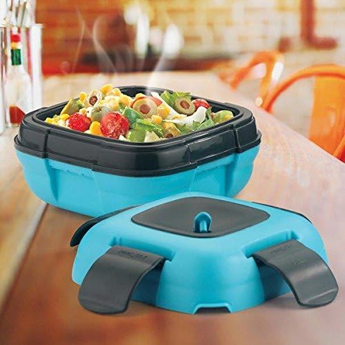 Miniatura 5 de Pinnacle Lonchera inulada a prueba de fugas para niños y adultos, contenedor térmico de acero inoxidable para la escuela, juego de 2 tamaños (azul,