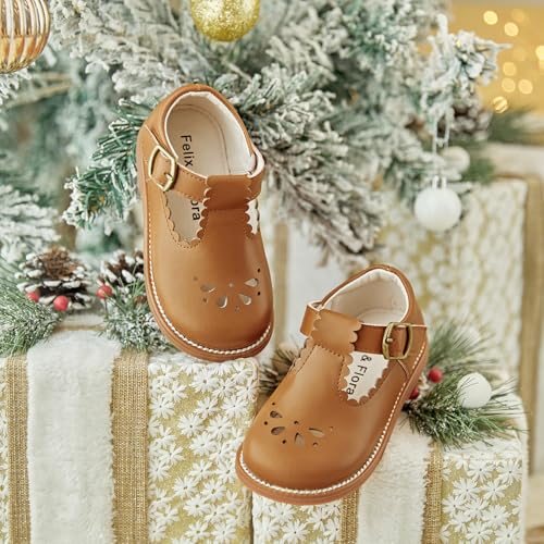 Image of Felix & Flora Toddler Little Girl Mary Jane Dress Shoes - Ballet Flats for Girl Party School Shoes