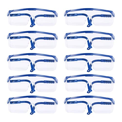 IMIKEYA 10pcs Safety Glasses Over Glasses Clear Anti Sand Goggles Eye Protection Goggles