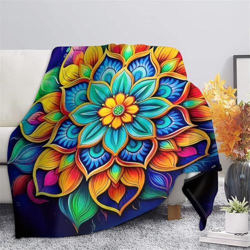 Couvre-lit mandala haut de gamme en peluche moelleuse et microfibre - 7
