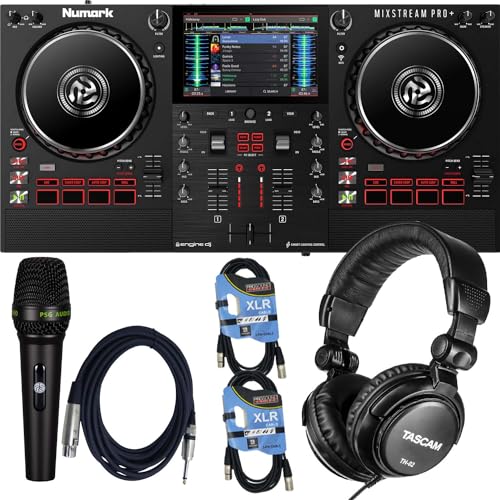 Mixstream Pro+ Standalone DJ Controller, TH02, (2) XLR Cables, PSG AUDIO C350 Bundle