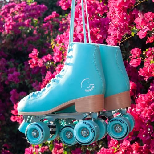 C SEVEN C7skates Cute Roller Skates for Girls and Adults (Aquamarine, Women's 5 / Youth 4) - Thumbnail 4