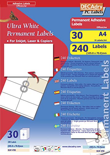 Etiquettes multi-usage Apli DECAdry 105 x 70 pour organiser vos colis et boîtes de rangement