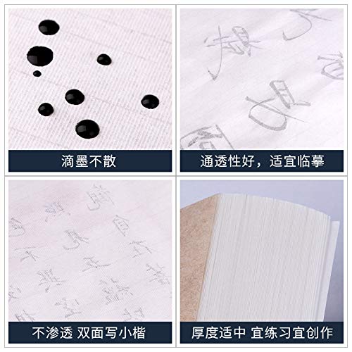 Tianjintang Papel de arroz hecho a mano chino Sumi caligrafía 100% papel maduro Xuan 100 hojas 34 x 138 cm