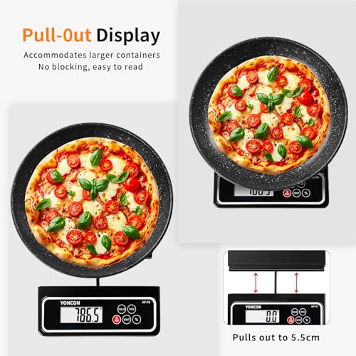Yoncon Digital Food Scale, Kf-F8 Scale For Food Ounces And Grams With Pull-Out Display,11Lb/0.02Oz Super Accurate Kitchen Scale Digital Weight thumb #1