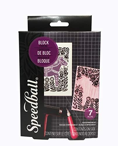 Speedball Super Value Block Printing Starter Kit – Includes Ink, Brayer, Lino Handle and Cutters, Speedy-Carve Speedball Super Value Block Printing Starter Kit – Includes Ink, Brayer, Lino Handle and Cutters, Speedy-Carve