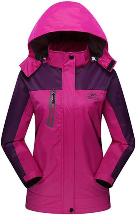 TRVLWEGO Camping Hiking Jacket Men Autumn Outdoor Sports Coats Women Climbing Trekking Windbreaker Fishing Waterproof Purple(Purple,Asian size XXL)