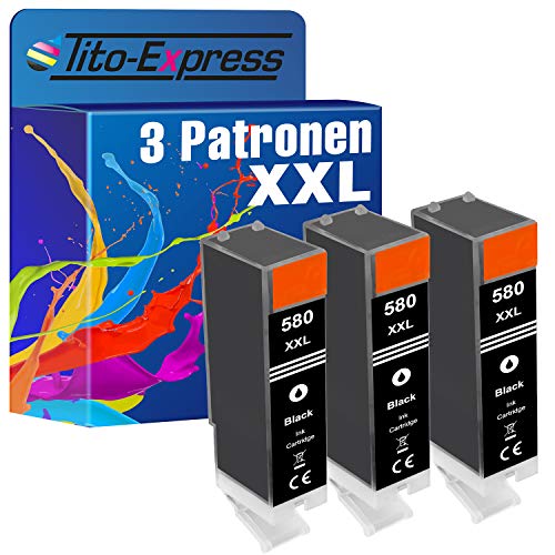 Tito-Express PlatinumSerie - Cartucho de tinta compatible con Canon PGI-580 XXL Black Pixma TS 6150 6151 6240 6241 6250 6251 6350 6351 8120 8150 8151 8152 8240 8241 242 8 250 8251 8252 8350 8351 8352.