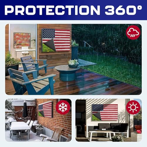 Housse de télévision d'extérieur 85 cm pour protéger votre écran de terrasse - 7