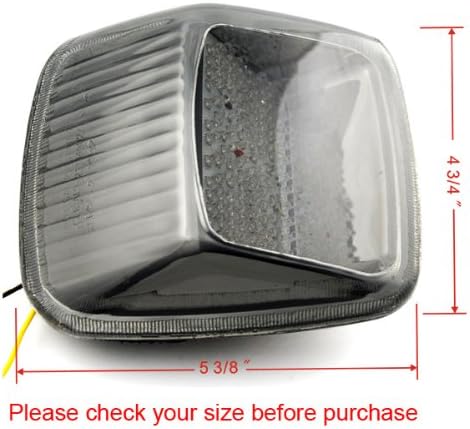 Custom Smoke Integrated 118 LED Turn Signal Blinker Lamp Running Brake Stop Tail Light Compatible with 2002-2011 Harley V-rod Load Resistor