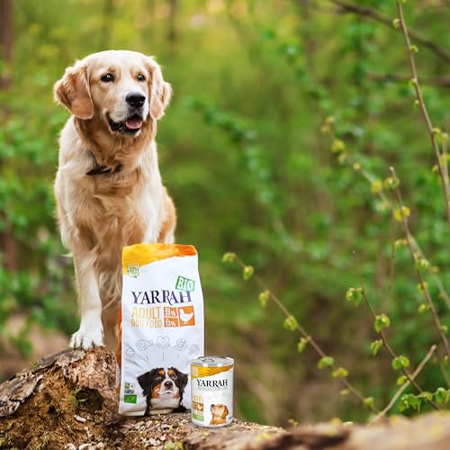 YARRAH Bio Hundefutter Pate Huhn, Spirulina, Seetang 400 g, 12er Pack (12 x 400 g)