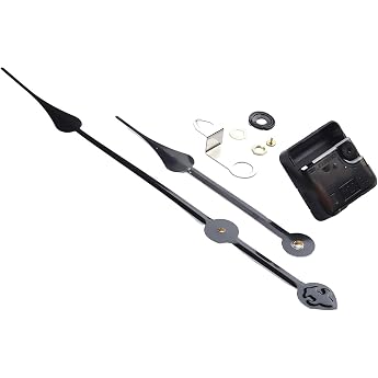 Long Hands High Torque Quiet Quartz Movement DIY Wall Clock Mechanism Motor Replacement for Repair Parts Wall Clock Movement Black 2