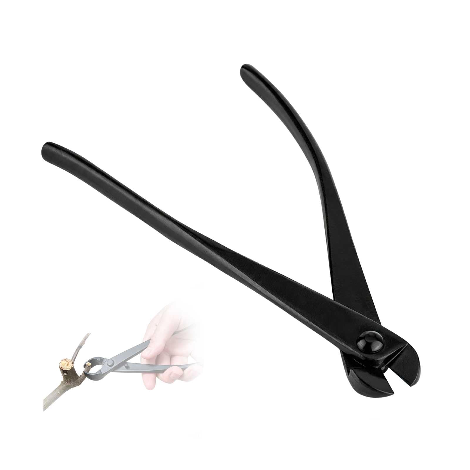 HERCHR Bonsai Wire Cutters, Hand Bonsai Concave Branch Cutter Japanese Gardening Tools 210mm Professional Grade Manganese Steel Alloy Wire Cutters Bonsai Tools