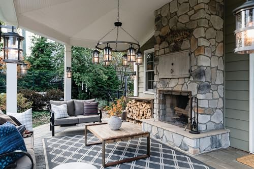 Hinkley Lakehouse 2680DZ Small Outdoor Wall Lantern - Coastal Style, Nautical Touches, Clear Seedy Glass - Aged Zinc + Driftwood Accents - Image 5