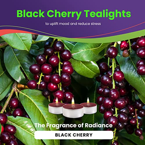 Black Cherry Candle Scented Candles Tea Lights Candles - Black Cherry Tealights - 30 Pack - Black Cherry Tea Lights With 3-4 Hour Burn Time Tea Candles - Tealight Candles For Holiday, Wedding And Home #TOP1