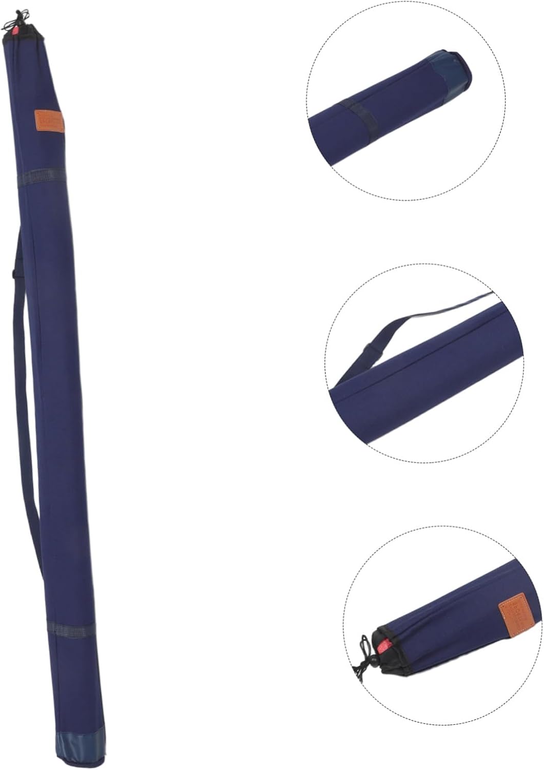 Lurrose Canvas Fishing Rod Carrier Bag for Travel and Outdoor Anglers | Waterproof, Moistureproof Build, Reinforced Stitching, Comfortable Handle, Suitable for Hiking and Camping Trips