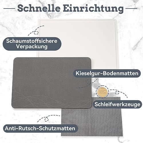 NAYAHOSE Tappetino da bagno in pietra, tappetino