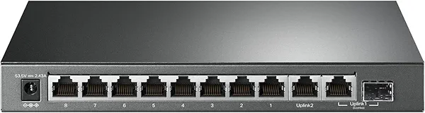 TP-Link TL-SG1210MP, 8 Port Gigabit PoE Switch, 8 PoE+ Ports @123W, w/ 2 Uplink Gigabit Ports + 1 Combo SFP Slot, Plug & Play, Extend, Priority & Isolation Mode,