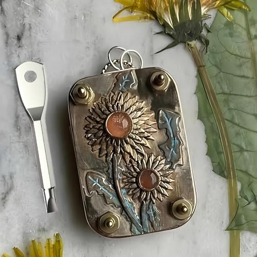 QckZee Blumenpresse, Mini Blumenpresse Für DIY Projekte, Blumenpresse Kinder Und Erwachsene, Blütenpresse Mit Stahl Schraubenzieher, Pflanzenpresse Für Kreative Und Naturliebhaber