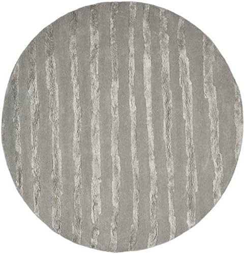 Miniatura 2 de SAFAVIEH Soho Collection SOH519A - Alfombra redonda de lana de primera calidad, hecha a mano, 6 pies, color gris