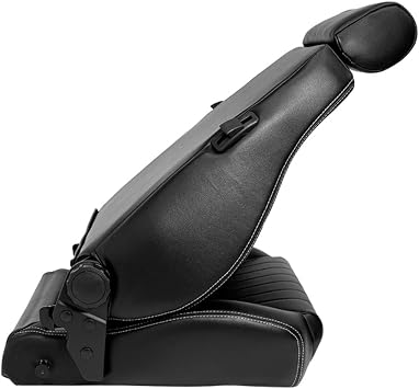 AutoStyle Sport Seats 'Retro' - Black Faux Leather + Silver Stitching
