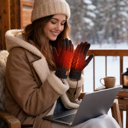 Heated Gloves for Men Women Removable USB Electric Hand Warmers Touchscreen - image 3