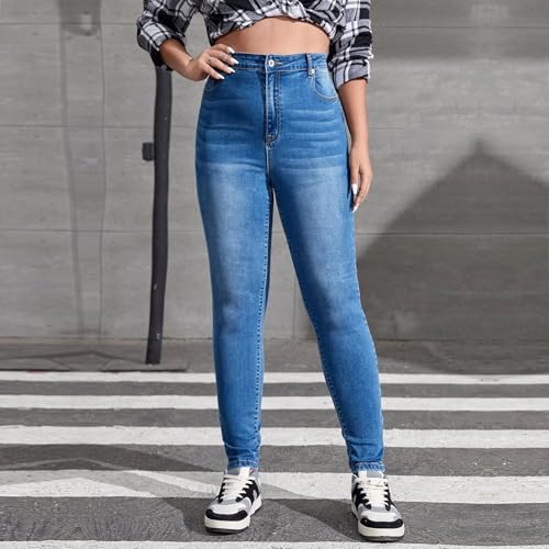 Skinny Jeans for Women High Waist Tummy Control Curvy Colombian Jeans Distressed Stretchy Jean Leggings with Pockets2