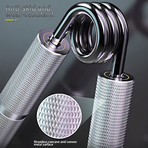 Tit Coopope 3Pack Hand Grip And Wrist Strengthener - Resistance From 50-150 Lb Metal Exerciser For Hand, Forearm, And Fingers,Silver Stainless Steel,(50+100+150Lb) #TOP4
