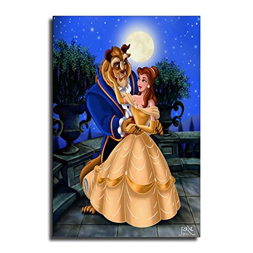 Beauty And The Beasts Poster Decorative Painting Canvas Wall Art Living Room Posters Bedroom Painting 12X18Inch(30X45Cm) #TOP2