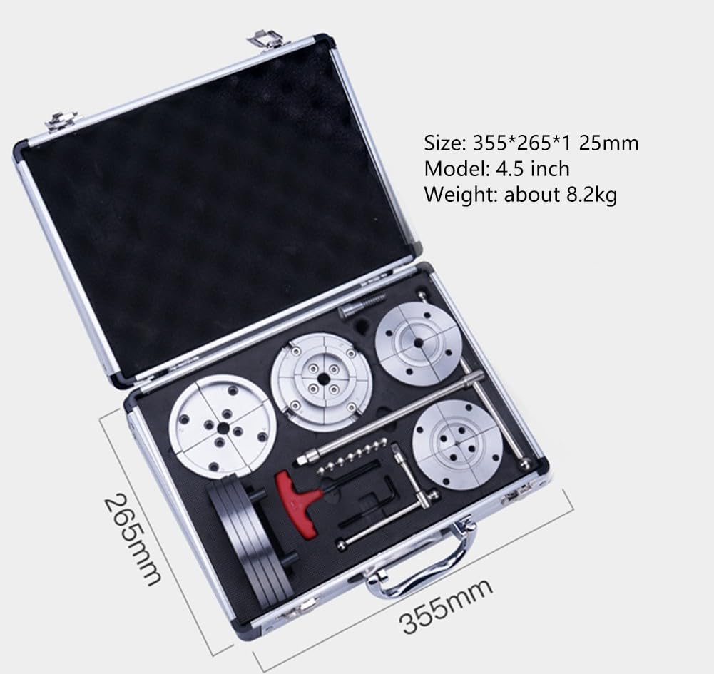 Wood Lathe Chucks, Self-Centering Scroll Chuck Thread Woodworking Turning Tools Set(Size:4.5inch)