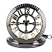 OIFMKC Pocket Watch Mechanical Automatic Pocket Watch Fashion Lovely Arabic Numbers Hollow Fob Clock Men Women Best Gift Pendant Necklace Chain