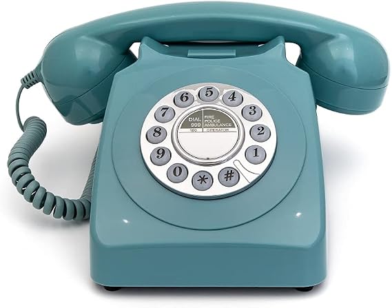 GPO Retro GPO746DPBBL 746 Desktop Push Button Telephone - Blue