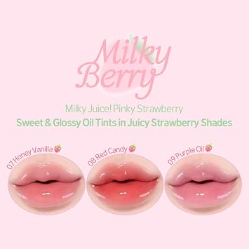 ETUDE Dear Darling Oil Tint #8 Red Candy (0.14 fl.oz) | High Moisturizing and Strong Hydrating Lip Oil/Lip Gloss | Smooth and Moist Lips | Non-Sticky Lip Oil Tint For Dry Lips | Korean Makeup