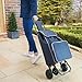 4-Wheel Shopping Trolley (Navy)