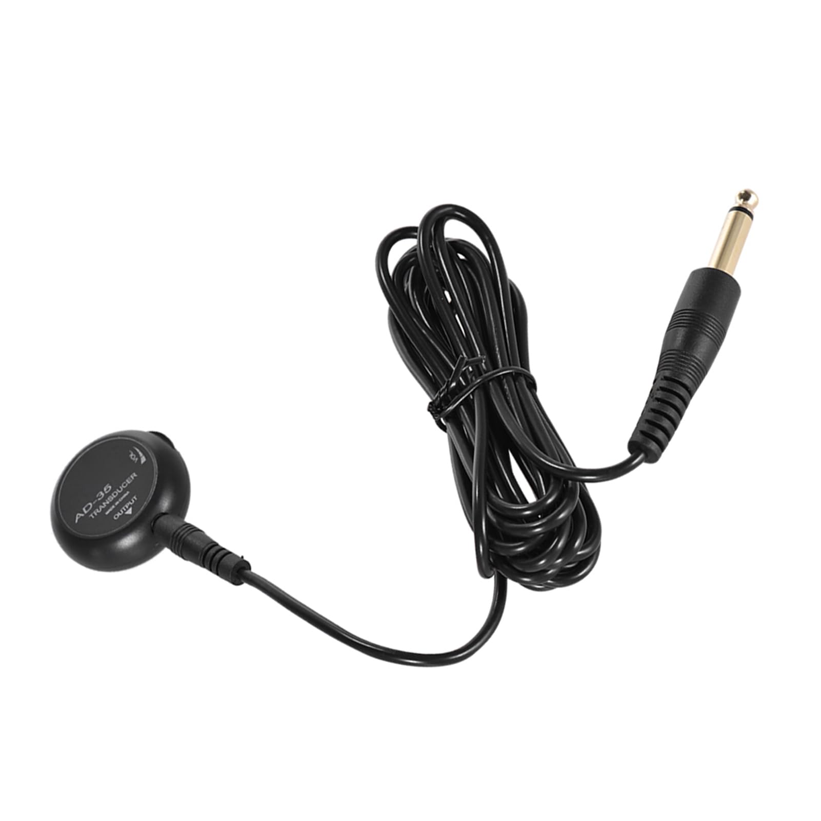 Adeline AD-35 Mini Transductor de Guitarra Transductor de Micrófono de Contacto con Conector de Salida de 6,35 Mm Cable de 3 Metros para Guitarra Folclórica Acústica Pastilla con Orificio de