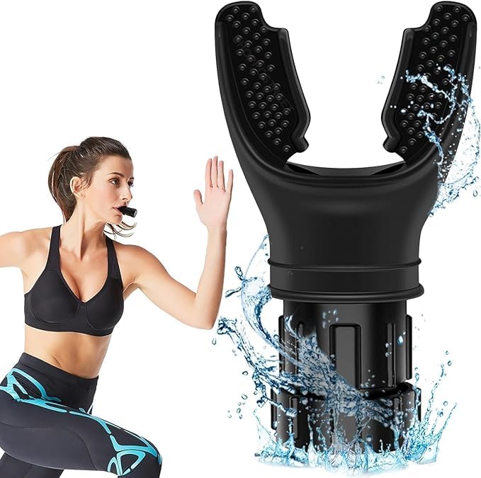 OMTRI Breathing Trainer, Lung Capacity Exercise Device and Lung Exerciser for Respiratory Muscle Exercise and Increased Sports Breathing Fitness| Lungs Exercise Equipment | Men and Women | Black-image-16
