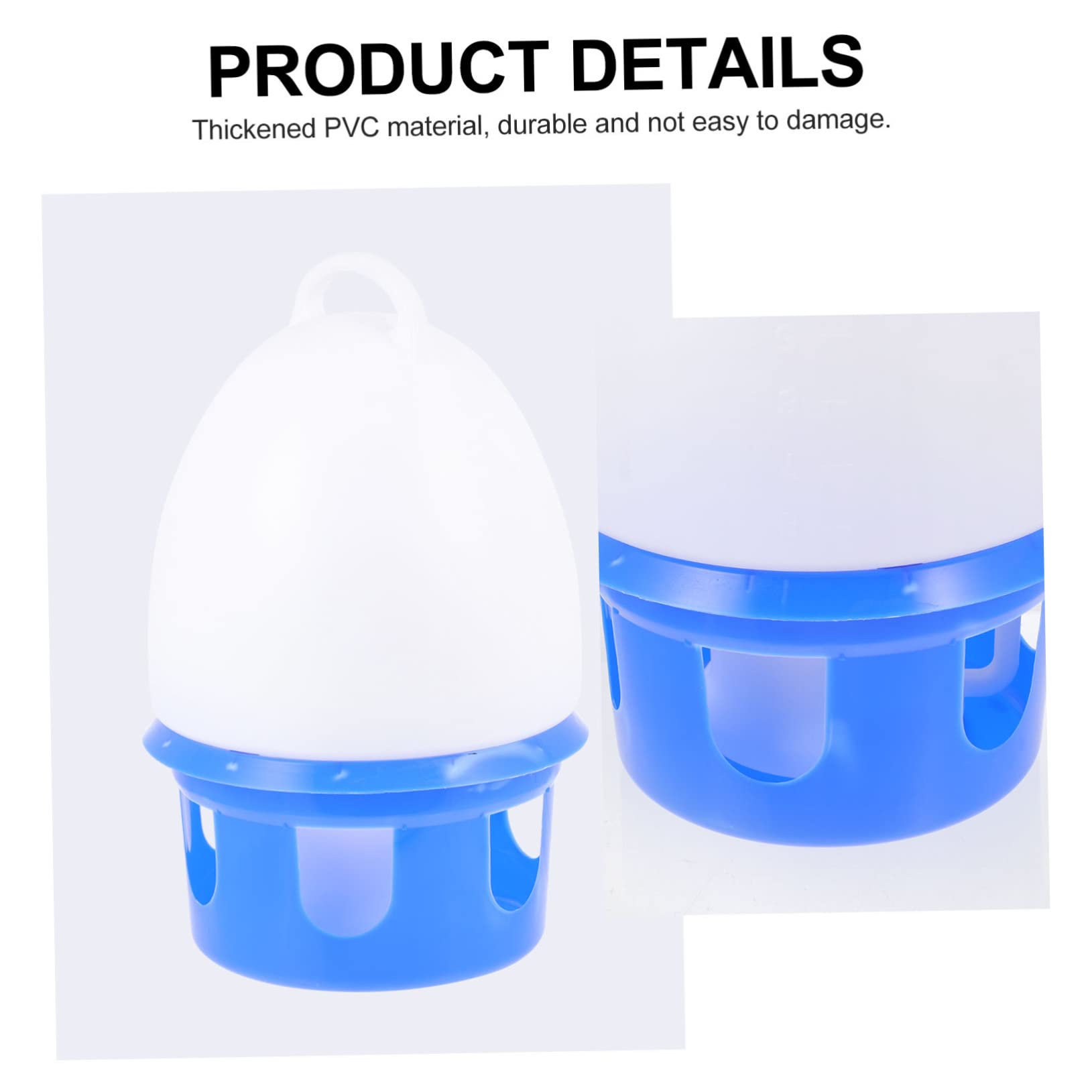 Abreuvoir pour Pigeons à Boire Autonome, PVC Bleu, Rond, 1 Pièce