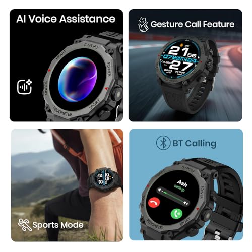 Image of Toreto Corefit Smartwatch with 1.52 inch HD IPS Display, IPX65 Water Resistant, Multi-Sports Tracking, Built-in Flashlight, Bluetooth Calling v5.0,10 Days Standby, Wireless Charging (Black)