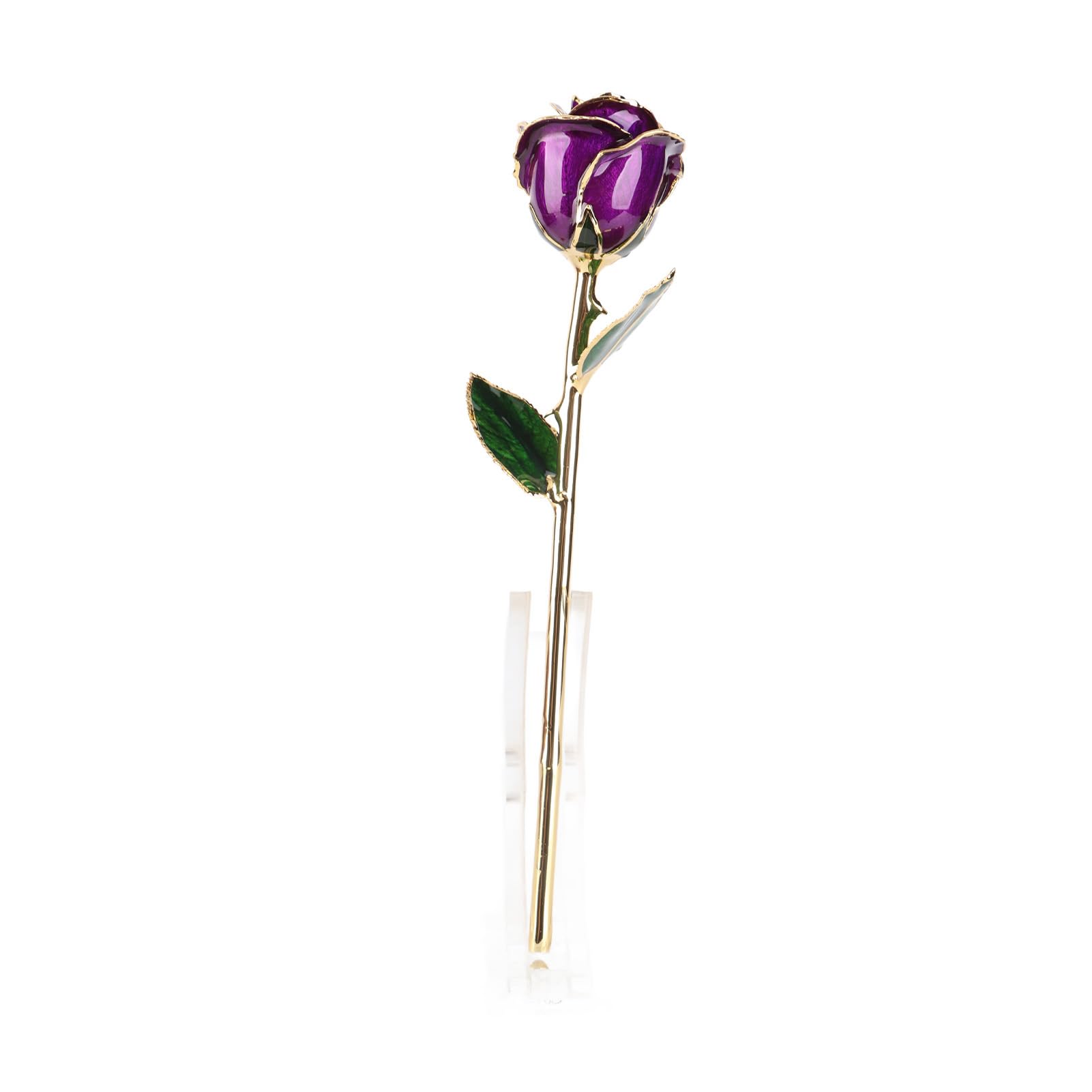 Sonew Rosa Placcata Oro 24K con Base Rivestita Decorazione Tavolo Elegante Fit for Compleanno Natale Festa della Mamma Occasioni Speciali