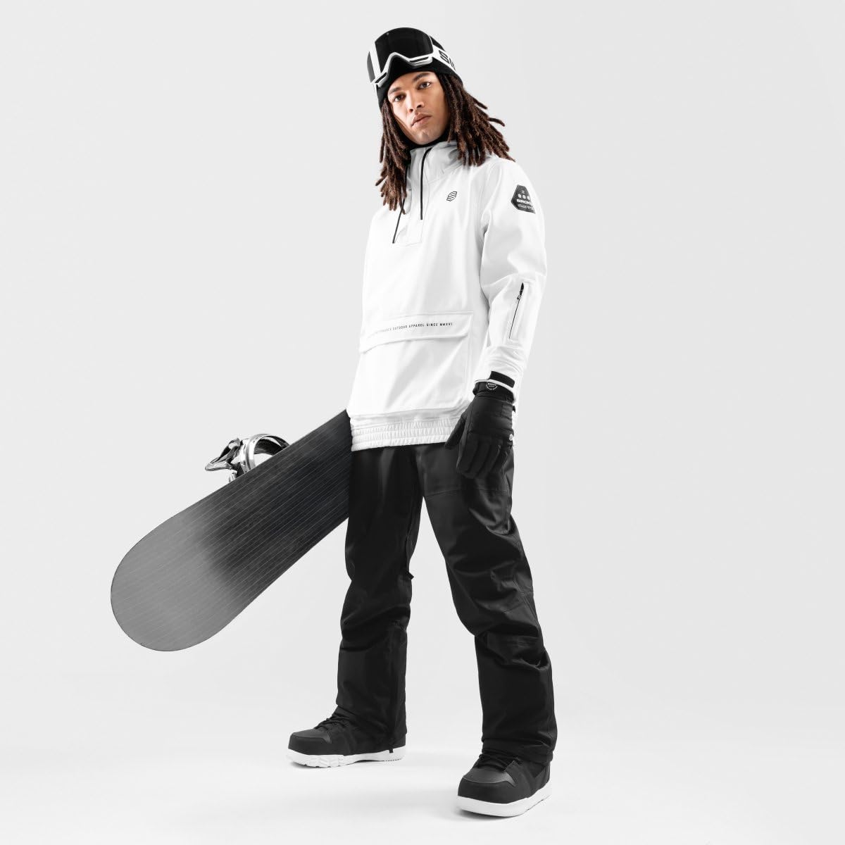 SIROKO - Kurtka Snowboardowa z Kieszenią Kangurką Siroko W3 Antarctica